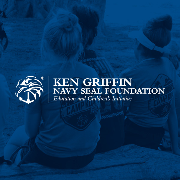 Ken Griffin Navy Seal Foundation Education and Children's Initiative logo over people at an event.